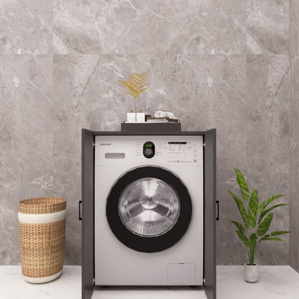 MDF KAPAKLI ÇAMAŞIR MAKİNESİ DOLABI ANTRASİT DEMİRBAL MOBİLYA