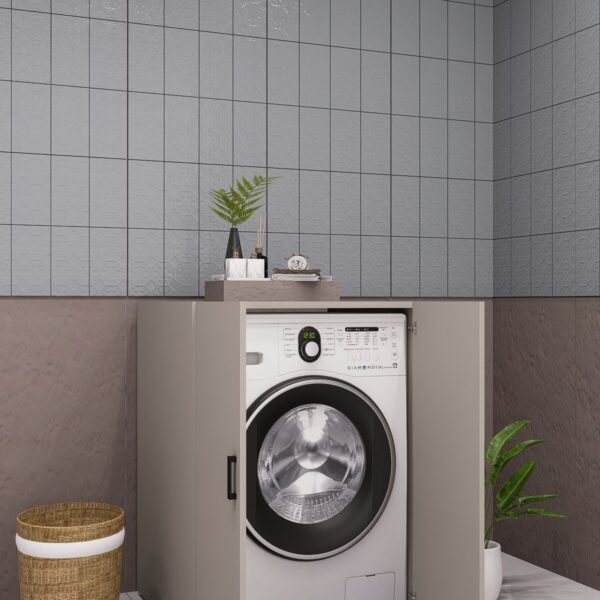 MDF KAPAKLI ÇAMAŞIR MAKİNESİ DOLABI KUMTAŞI KUMBEJİ DEMİRBAL MOBİLYA